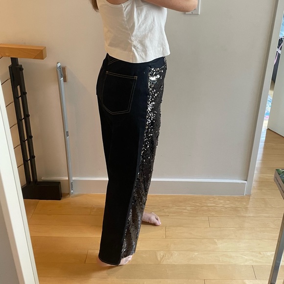 Dark denim Golden Goose Breezy Flip Sequin Jeans - Picture 6 of 11